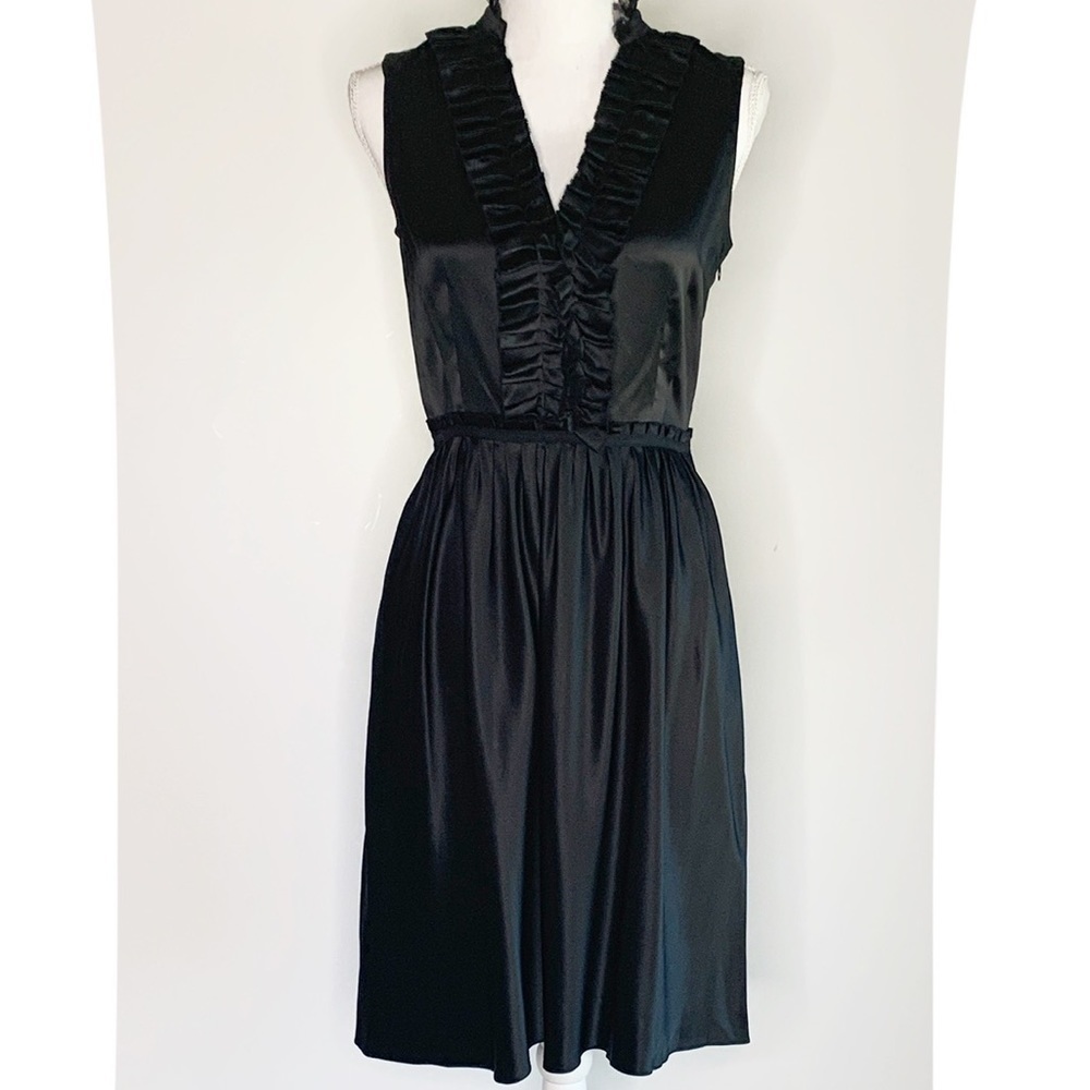 CYNTHIA STEFFE 100% SILK LITTLE BLACK DRESS SIZE 6 - Picture 4 of 10